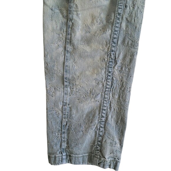 Anthropologie Jeans Women's 27 The‎ Wanderer Straight Leg Mid Rise Floral Boho - Picture 8 of 14
